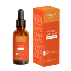 AEKONIK Natural Vitamin C Facial Serum with Hyaluronic Acid and Vitamin E - 30ML