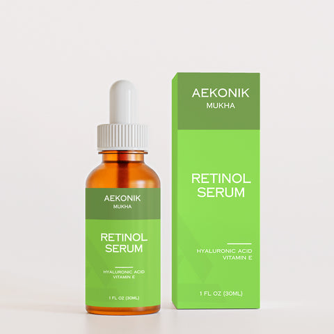 AEKONIK Retinol Serum for Face Skin Care - Lines and Acne Scar Treatment Serum - Goodness of Retinol, Hyaluronic Acid, Vitamin E, Aloe Vera, Jojoba Oil and Green Tea Extract - 30 ML