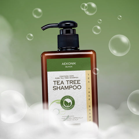 AEKONIK Tea Tree Shampoo - Tea Tree Shampoo with Essence of Tea Tree Oil - Shampoo for All Hair - Women and Men Shampoo for Ultimate Hair Care - 280 ML Clarifying Shampoo